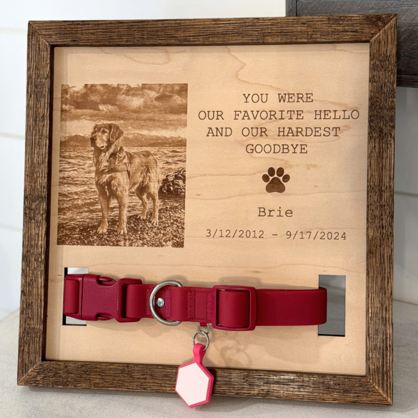 Custom Pet Collar Memorial Sign