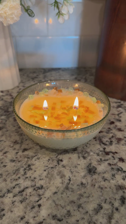 Vintage Fired Glass Soy Candles